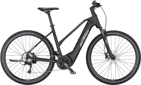 Ktm KTM Macina Cross 510 - 500 Wh - 28 Zoll - Trapez - Black matt (grey+orange) - Größe 51 CM