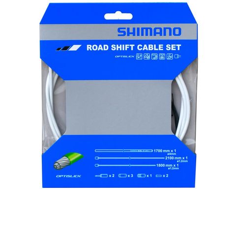Shimano SHIMANO Schaltzug-Set Road OPTISLICK Schaltzug - für Rennrad-Schaltungen, Weiß