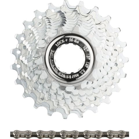 Campagnolo Campagnolo Veloce Kassette + Veloce Kette 10-fach Verschleißset silber 114 12-23