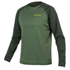 Endura ENDURA SingleTrack Fleece MTB Fietsshirt Lange Mouwen Groen Heren