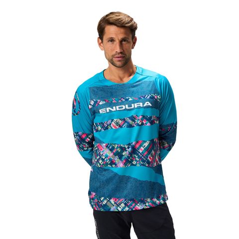 Endura Endura Patchwork LTD Printed Tee Jersey - Barra Blue S