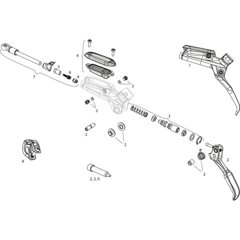 Sram SRAM Ersatzteile Level TLM Bremshebel 7 schwarz