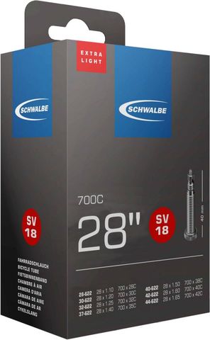 Schwalbe Schwalbe SV18 Extra Light Schlauch 28 Zoll - 40 mm - schwarz - Größe 28/44-622