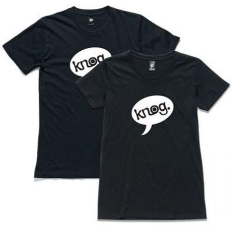 Knog Knog T-Shirt Logo Herren neon schwarz Größe S