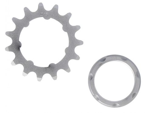 XLC XLC Single Speed Ritzel 1/8",15 Zähne mit Träger matt verchromt
