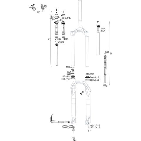RockShox RockShox Ersatzteile Judy Silver TK (A1-A3 / 2018-2021) 200 h