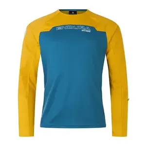 Endura ENDURA MT500 Burner MTB Fietsshirt Lange Mouwen Blauw/Geel Heren