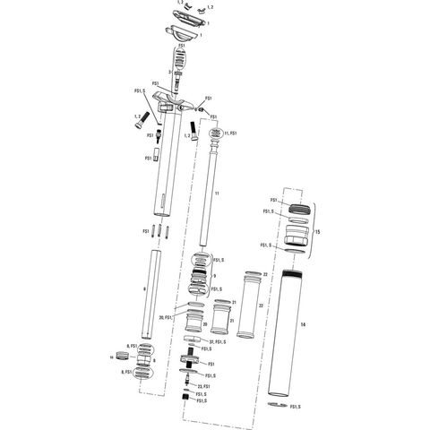 RockShox RockShox Ersatzteile Reverb Sattelstütze (A1 / 2010-2012) schwarz