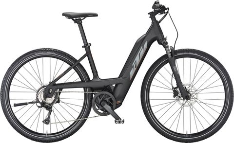 Ktm KTM Macina Cross 510 - 500 Wh - 28 Zoll - Tiefeinsteiger - Black matt (grey+orange) - Größe 56 CM