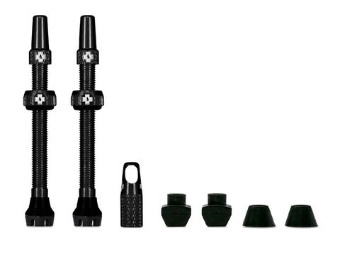 Muc Off MucOff Muc-Off Tubeless Valve Kit V2 Universal 44 mm Schwarz - Leichte Ventile für Mountainbike