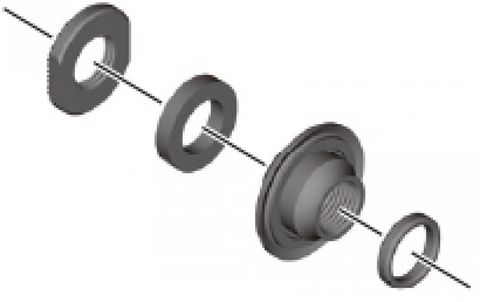 Shimano SHIMANO Achsmutter Links WH-RX31-F - für WH-RX31 Vorderrad, Rennrad/Cross