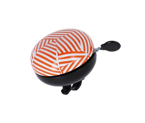 XLC XLC Fahrradklingel Mingun DD-M09 Stripes Ø83mm orange weiß