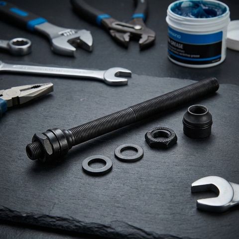 Shimano SHIMANO Hohlachse FH-M475-R Komplettkit - Ersatzachse für Hinterradnabe, ca. 100 g