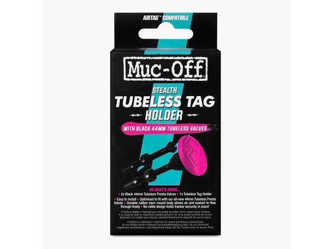 Muc Off MucOff Muc Off Tubeless Tag Holder & 44mm Valve Kit Black black/pink unis
