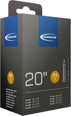 Schwalbe Schwalbe DV7 Schlauch 20 Zoll - 40 mm - schwarz - Größe 40/62-406