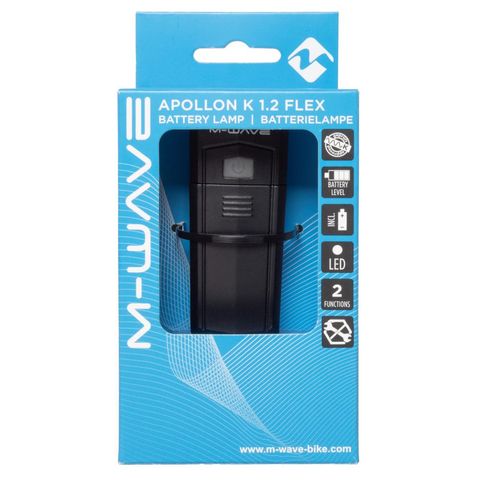 M-Wave MWave M-WAVE Apollon K 1.2 Flex Batterie-Frontlicht Marken-LED-Clip-On für City & Trekking
