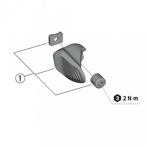 Shimano SHIMANO Hebel X Baugruppe f.SW-M9250-R/IR rechts - Ersatzhebel für E-MTB Schalter