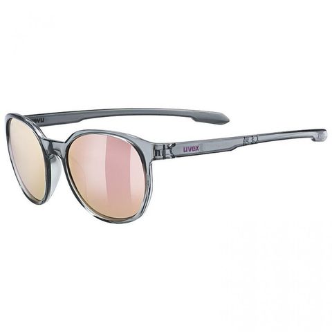 Uvex uvex LGL 54 smoke - MIRROR pink, Sonnenbrille für sportliche Lifestyle-Liebhaber, 100% UVA-, UVB- und UVC-Schutz bis 400 nm und klare Sicht
