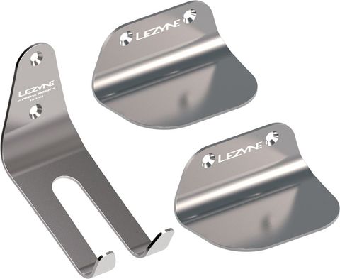 Lezyne Lezyne Pedal Hook Stainless Fahrrad Wandhalterung - silber - Größe bis 32 kg