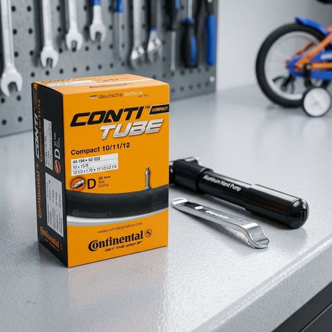Continental Continental Schlauch Compact 10/11/12 Zoll DV 26mm - Für Kinderfahrräder und Laufräder - Fahrradschlauch