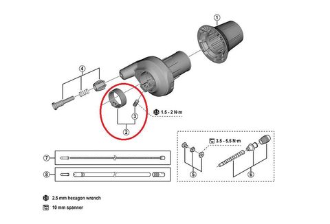 Shimano SHIMANO Klemmschelle NEXUS für SL-C6001-8 Ø 22,2 mm - sichere Schalthebelbefestigung