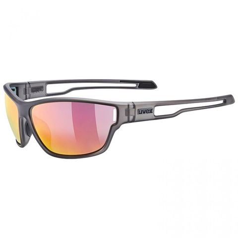 Uvex UVEX Sportstyle 806 Sportbrille smoke matt, bruchsicher & leicht, 100% UV-Schutz, für Radfahren, Outdoor & Alltag, verzerrungsfreie Sicht, hoher Tragekomfort