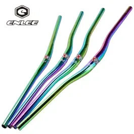 Enlee Enlee K05 Low Rıser Alüminyum Gidon 31,8mm 800/25mm Rainbow