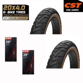 Cst Cst RIDE AMBRO 20x4.0 Telli Dış Lastik Seti 1.5mm Zırhlı Kahverengi Yanak (2 Dış + 2 İç lastik)