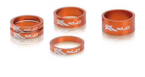 XLC XLC A-Head Spacer-Set AS-A02 3 x 5, 1 x 10, 1 x 15mm, 1 1/8" orange