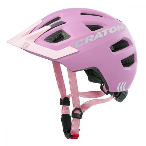 Cratoni Cratoni Maxster Pro Kinderhelm blush-rose matt, 51-56 cm, mit Rücklicht, Visier, Insektenschutz, 14 Belüftungen, Clean Tex Polster