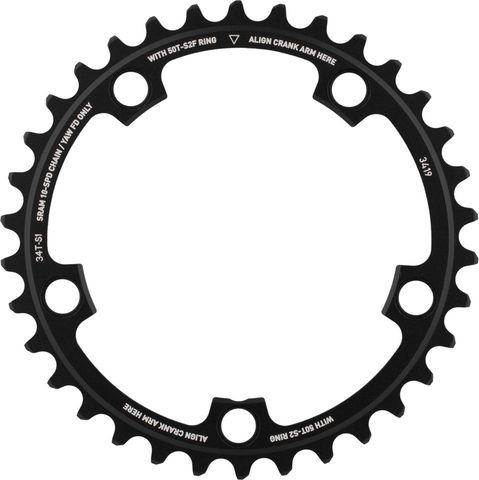 Sram SRAM Kettenblatt Red X-Glide Yaw, 5-Arm, 110 mm Lochkreis blast black