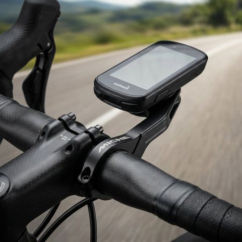 Miche Miche Computerhalter Alu Schwarz - Leicht & kompatibel mit Garmin/Wahoo - Computerhalterung