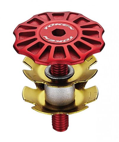 Token TOKEN A-Head Plug Arsenal Top Cap 1 1/8" rot, CNC mit Kralle