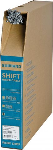 Shimano SHIMANO Schalt-Innenzug, 1,2mm x 2100mm, Stahl, Karton, 100 Stk Schaltzug - 1,, 2mm, 2100mm