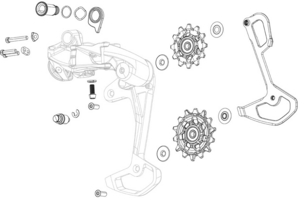 Sram SRAM Red AXS E1 XPLR Kooi Zwart