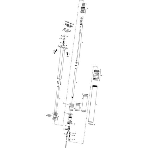RockShox RockShox Ersatzteile Reverb Stealth Sattelstütze (A1 / 2010-2012) schwarz