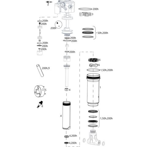 RockShox RockShox Ersatzteile Deluxe Trek RE:aktiv Thru Shaft (A1 / 2018-2019) 3