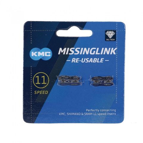 Kmc KMC Missinglink 11R DLC schwarz 2 Stück Kettenschloss 5 - Kettenverschluss