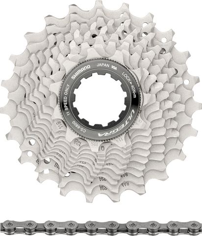 Shimano Shimano Ultegra Kassette CS-6800 + Kette CN-HG701 11-fach Verschleißset silber 116 11-23