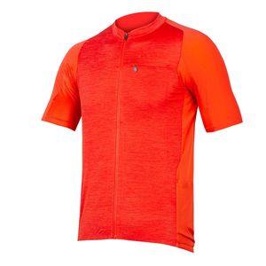 Endura ENDURA GV500 Reiver Gravel Fietsshirt Korte Mouwen Rood Heren