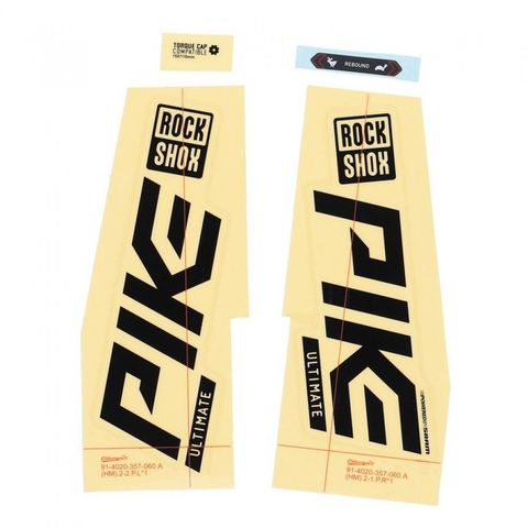 RockShox RockShox Gabel Decal-Kit Pike Ultimate 27|29 Zoll 11.4018.105.046 Gloss Black für silber