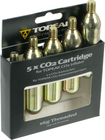 Topeak Topeak CO2 Ersatzkartuschen mit Gewinde 5er Set