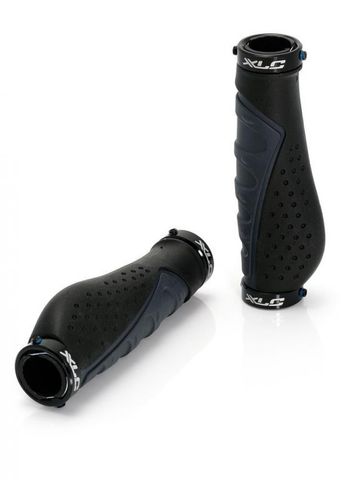XLC XLC Lenkergriffe Ergonomic GR-S07, ergonomisch geformt, stoßabsorbierend, 3-Komponenten-Material, Schraubensicherung, Länge 140 mm, Farbe Schwarz/Grau