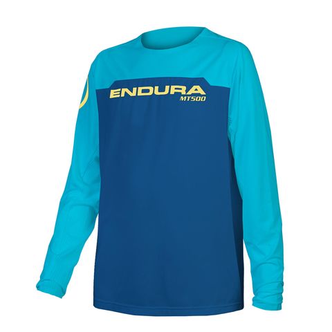 Endura Endura Kinder MT500 Burner Trikot (langarm) - Blaubeere 11 - 12 Jahre - YL