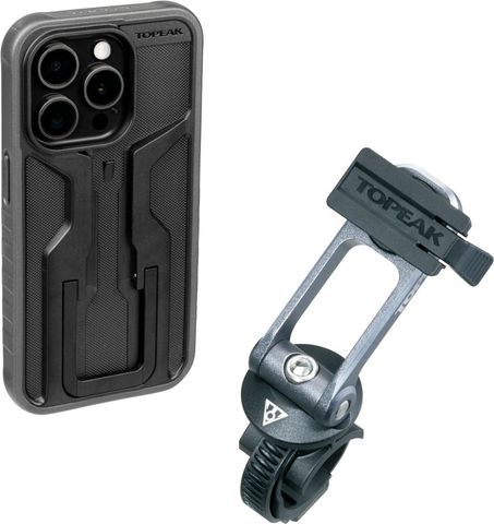Topeak Topeak RideCase für iPhone 15 Pro mit Halter - Schwarz-Grau - Größe iPhone 15 Pro