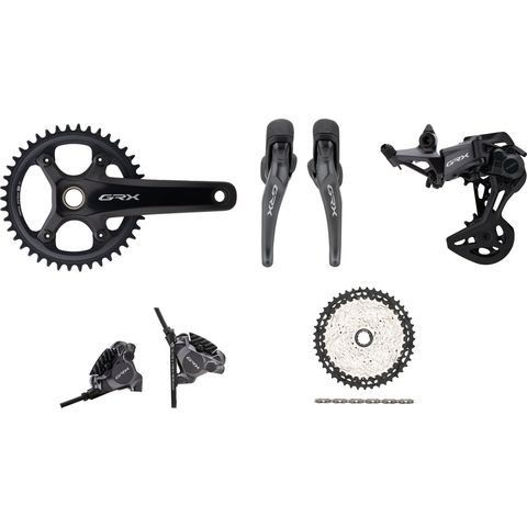 Shimano Shimano GRX RX820 Gruppe 1x12 42 schwarz ohne Shimano Micro Spline 10-45 Shimano Micro Spline 170,0 mm ohne
