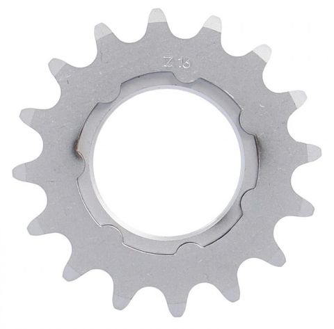 XLC XLC Single Speed Ritzel 1/8",16 Zähne mit Träger matt verchromt