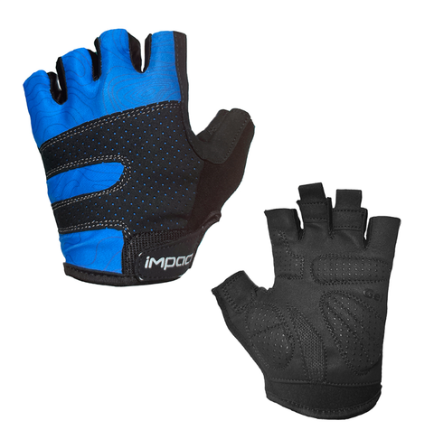 Impact İmpact Peak Kısa Parmak Bisiklet Eldiveni Siyah-Mavi -XL Beden