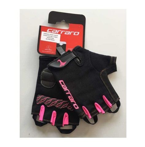 Carraro Carraro Kısa Parmak Eldiven Siyah/Pembe -XS Beden- CRO-004F