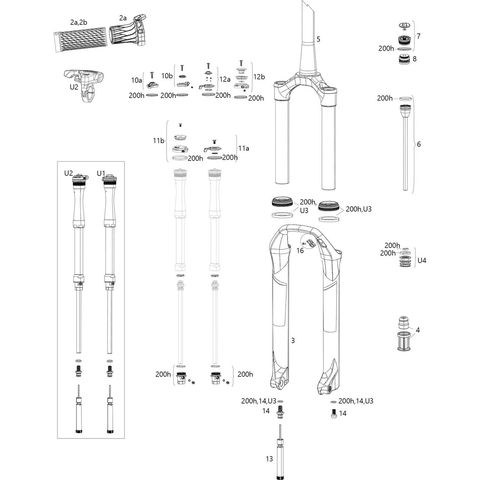RockShox RockShox Ersatzteile SID 32 mm Select Select Ultimate B4 2020 6 27,5", 100 mm